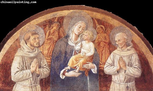 GOZZOLI, Benozzo Madonna and Child between St Francis and St Bernardine of Siena dfg