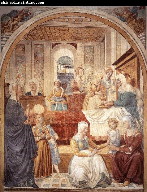 GOZZOLI, Benozzo Birth of Mary sdg