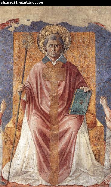 GOZZOLI, Benozzo St Fortunatus Enthroned sdg