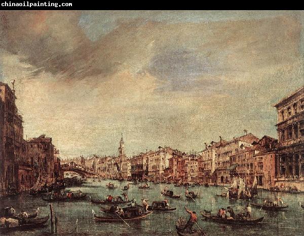 GUARDI, Francesco The Grand Canal, Looking toward the Rialto Bridge sg