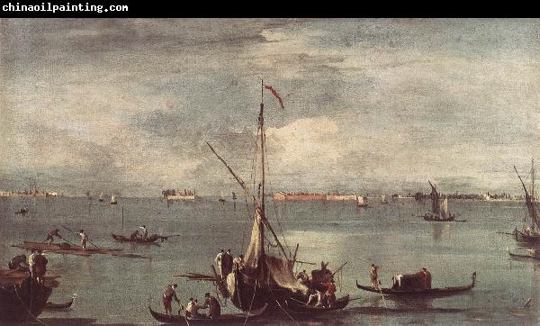 GUARDI, Francesco The Lagoon with Boats, Gondolas, and Rafts kug