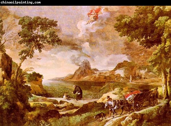 Gaspard Dughet Landscape with St.Augustine and the Mystery of the Trinity