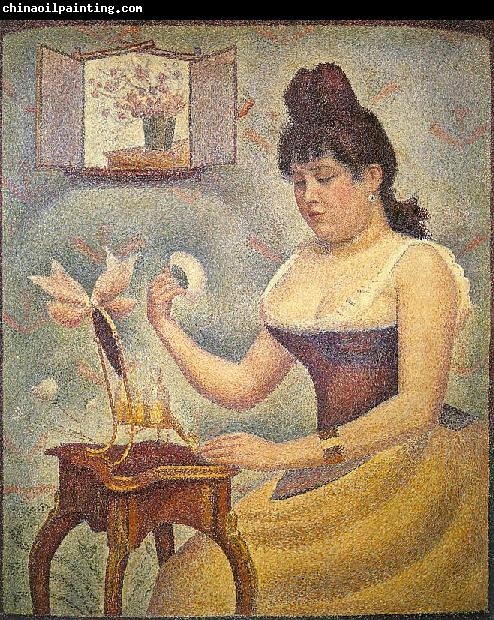 Georges Seurat Young Woman Powdering Herself