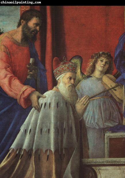 Giovanni Bellini The Doge Barbarigo, St John and Musician Angels (Detail)