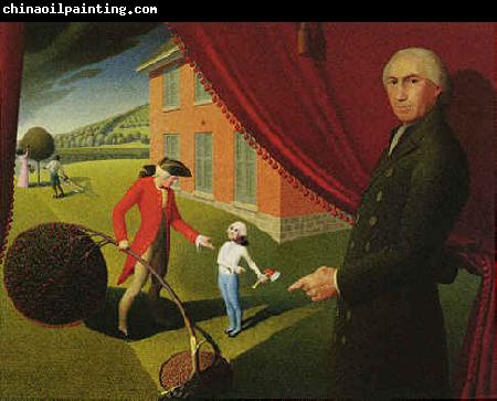 Grant Wood Parson Weem s Fable