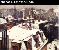 Gustave Caillebotte Rooftops in the Snow