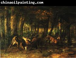 Gustave Courbet Spring Rutting;Battle of Stags