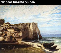 Gustave Courbet The Cliff at Etretat after the Storm