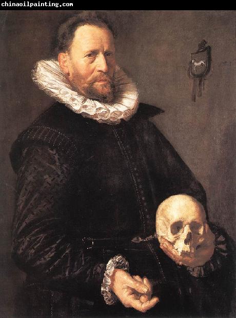 HALS, Frans Portrait of a Man Holding a Skull s