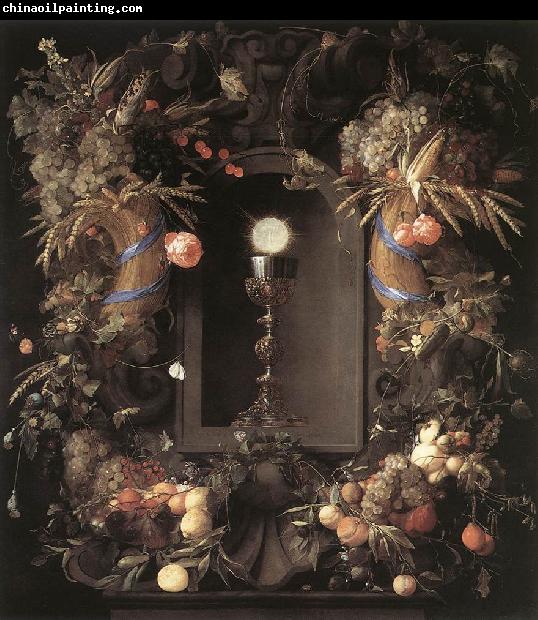 HEEM, Jan Davidsz. de Eucharist in Fruit Wreath sg