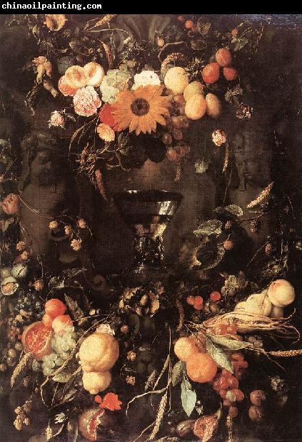 HEEM, Jan Davidsz. de Fruit and Flower Still-life dg