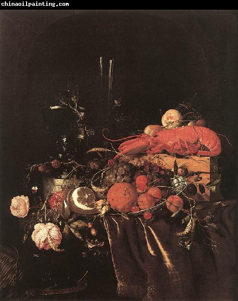 HEEM, Jan Davidsz. de Still-Life with Fruit, Flowers, Glasses and Lobster sf