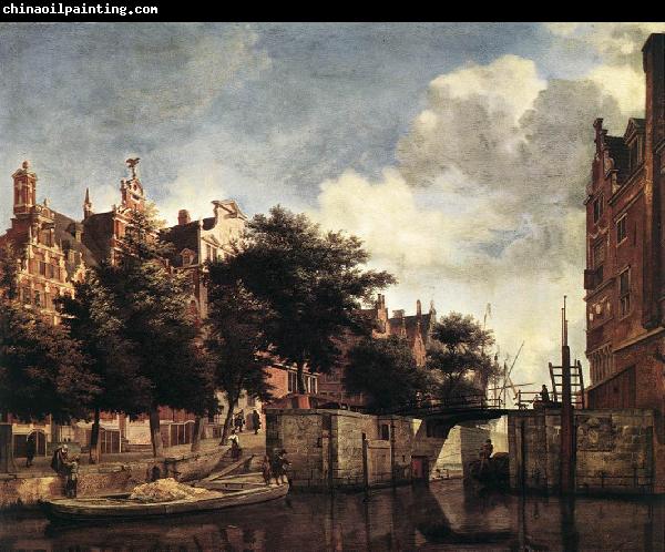 HEYDEN, Jan van der Amsterdam, Dam Square with the Town Hall and the Nieuwe Kerk s