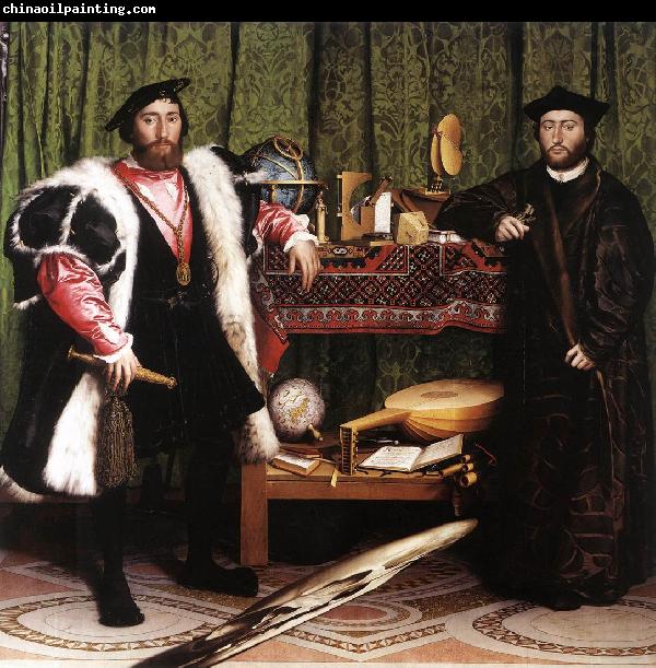 HOLBEIN, Hans the Younger Jean de Dinteville and Georges de Selve (The Ambassadors) sf