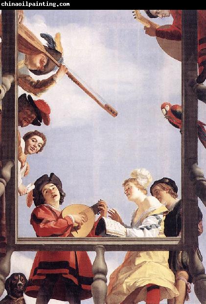 HONTHORST, Gerrit van Musical Group on a Balcony sf