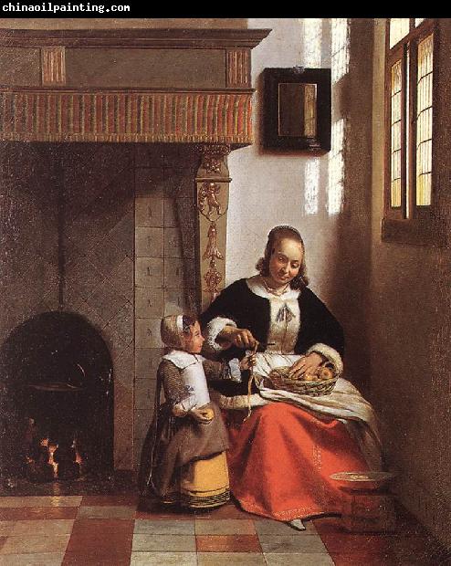 HOOCH, Pieter de Woman Peeling Apples  sg