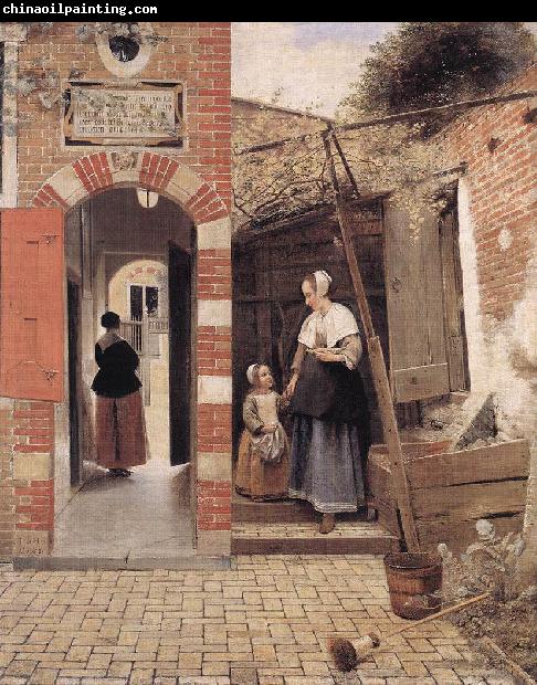 HOOCH, Pieter de The Courtyard of a House in Delft dg