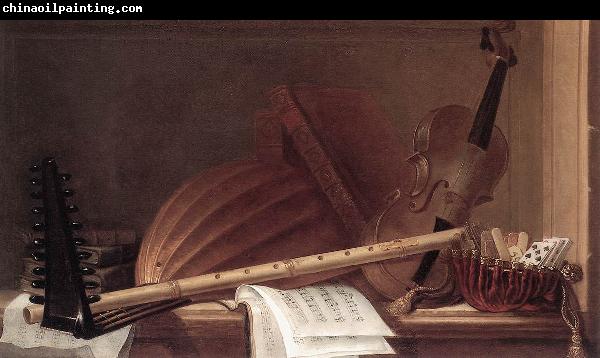 HUILLIOT, Pierre Nicolas Still-Life of Musical Instruments sf