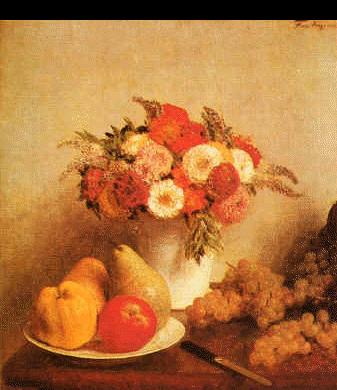 Henri Fantin-Latour Still Life with Flowers and Fruits