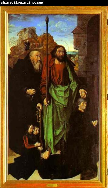 Hugo van der Goes Tommaso Portinari with his sons and SS.