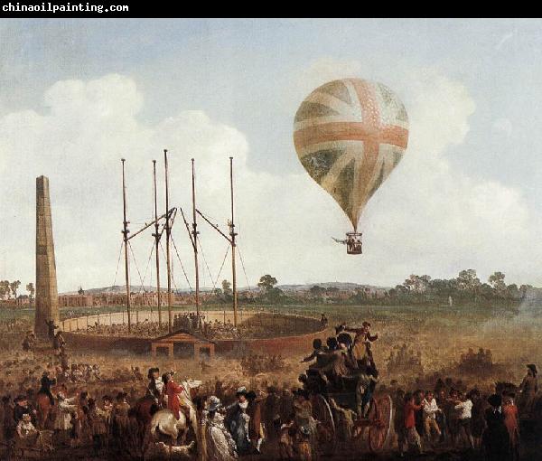 IBBETSON, Julius Caesar George Biggins' Ascent in Lunardi' Balloon sf