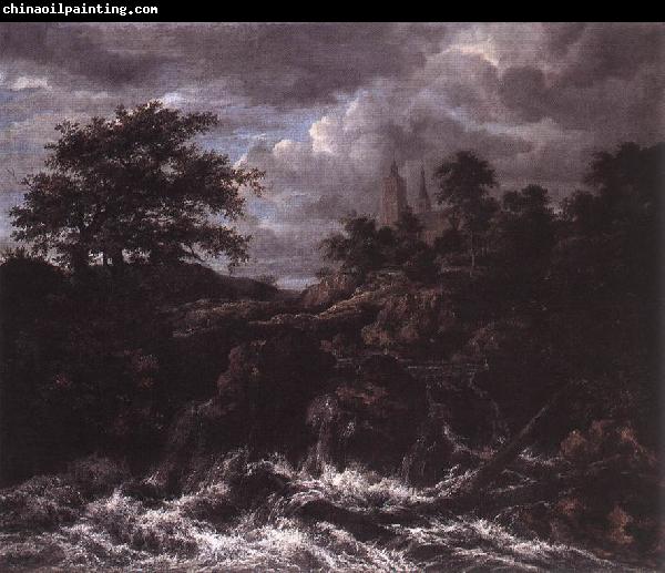 Jacob van Ruisdael Waterfall by Church