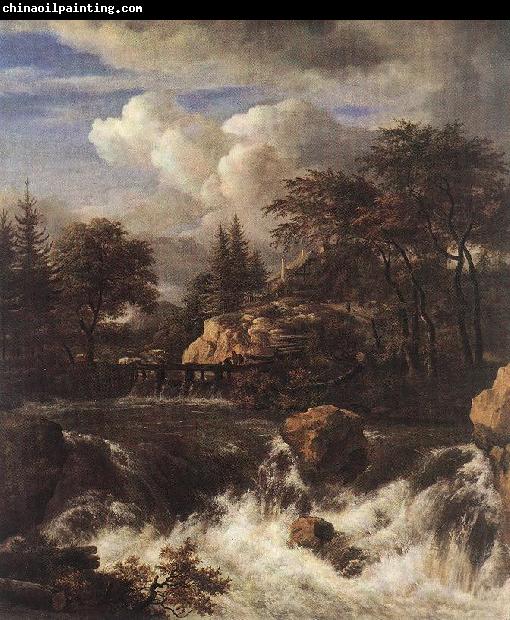 Jacob van Ruisdael Waterfall in a Rocky Landscape