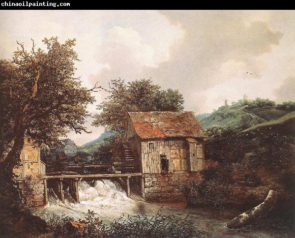 Jacob van Ruisdael Two Watermills and an Open Sluice near Singraven