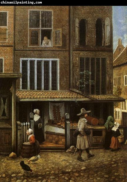 Jacobus Vrel Street Scene with Bakery