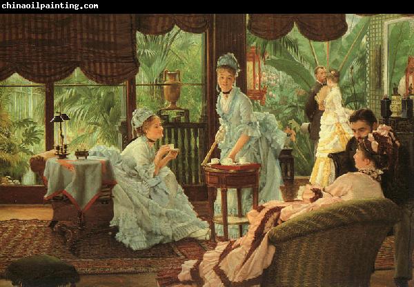 James Tissot In the Conservatory (Rivals)