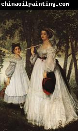 James Tissot The Two Sisters;Pprtrait