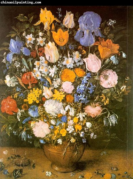 Jan Brueghel Bouquet of Flowers in a Clay Vase