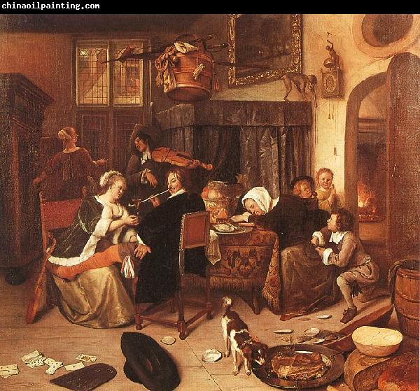 Jan Steen The Dissolute Household