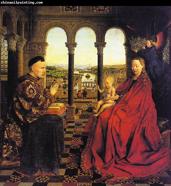 Jan Van Eyck The Virgin of Chancellor Rolin