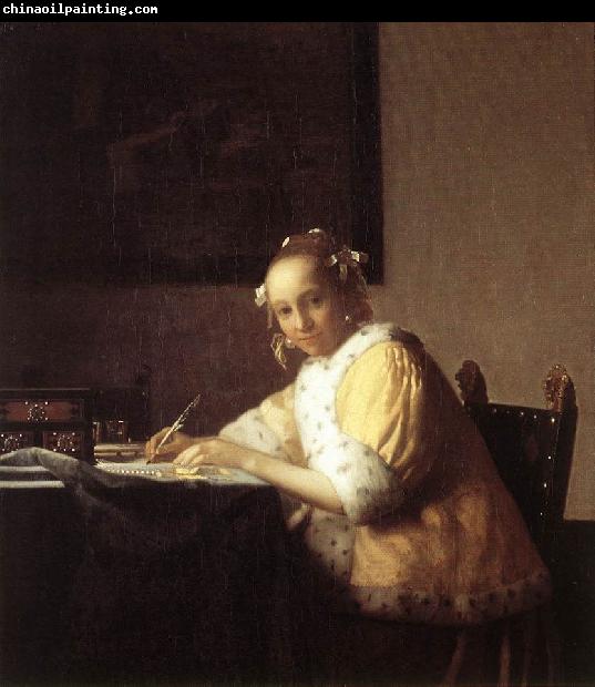 Jan Vermeer A Lady Writing a Letter