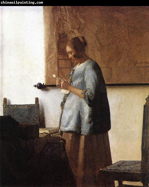 Jan Vermeer Woman in Blue Reading a Letter