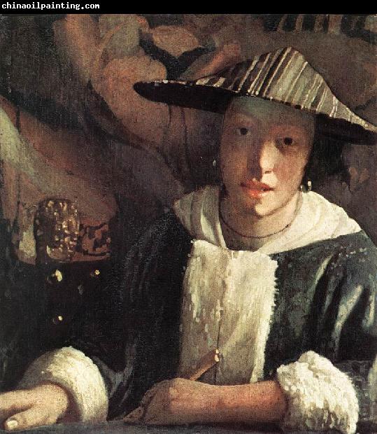 Jan Vermeer Young Girl with a Flute