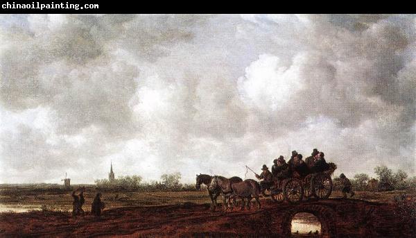 Jan van Goyen Horse Cart on a Bridge