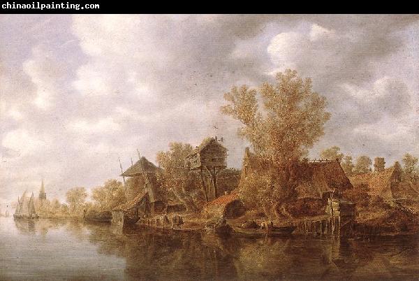 Jan van Goyen Village at the River