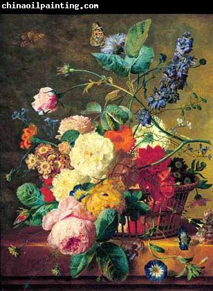 Jan van Huysum Basket of Flowers