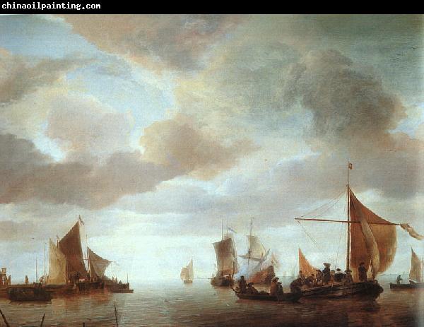 Jan van de Cappelle Ships on a Calm Sea near Land