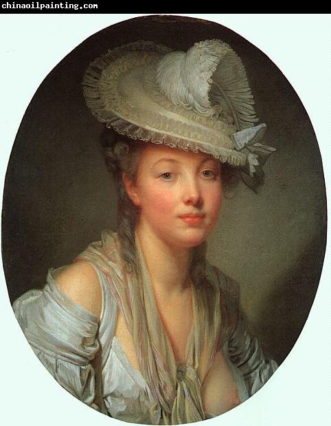 Jean Baptiste Greuze Young Woman in a White Hat