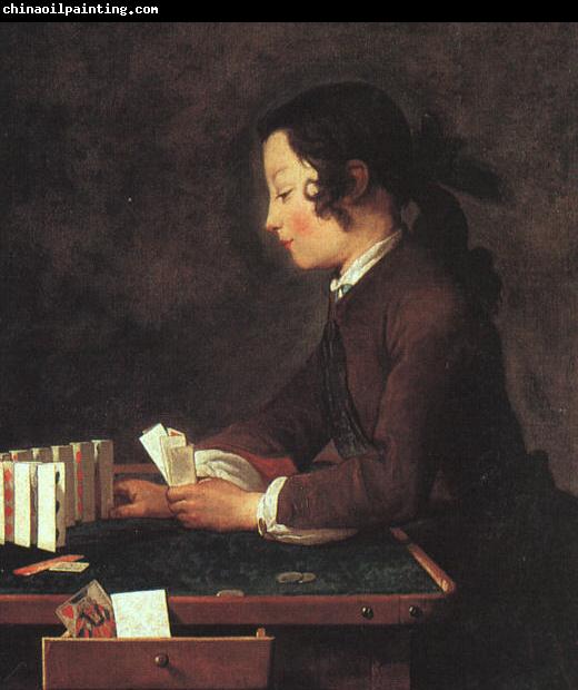 Jean Baptiste Simeon Chardin Boy Playing with Cards