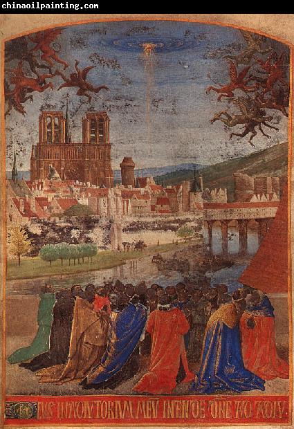 Jean Fouquet Descent of the Holy Ghost upon the Faithful