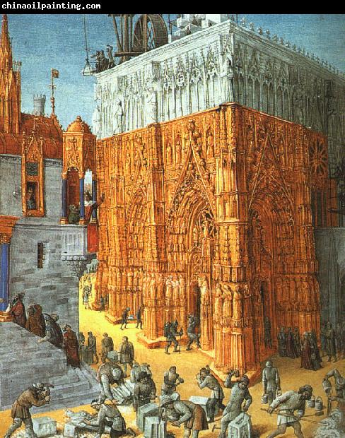 Jean Fouquet The Building of a Cathedral