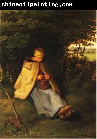 Jean Francois Millet Woman Knitting