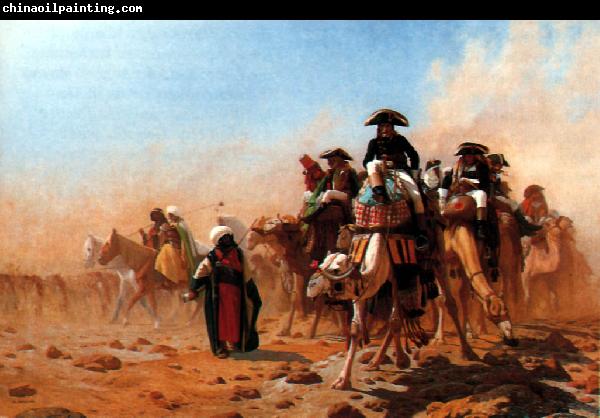 Jean Leon Gerome Napoleon and his General Staff in Egypt