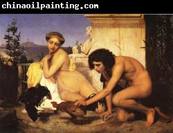 Jean Leon Gerome Young Greeks at a Cockfight