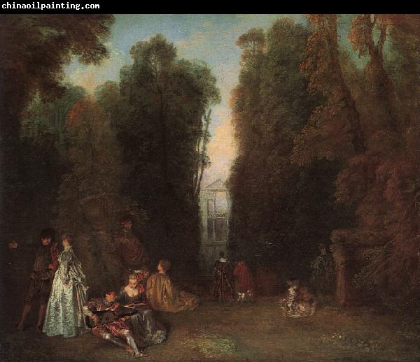 Jean-Antoine Watteau View through the trees in the Park of Pierre Crozat