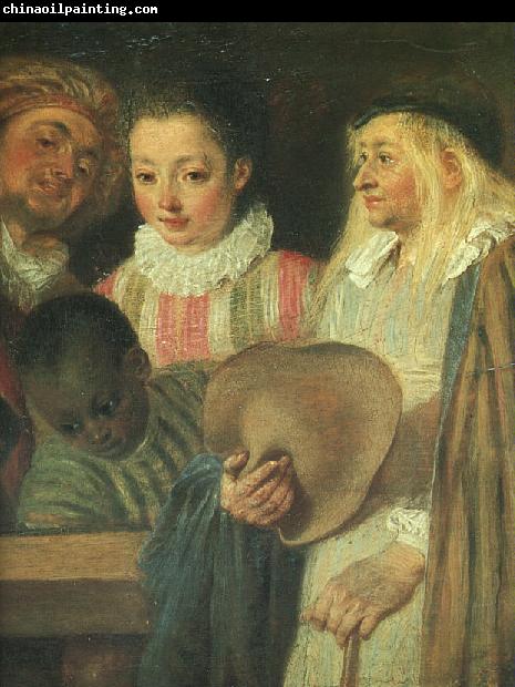 Jean-Antoine Watteau Actors from a French Theatre (Detail)